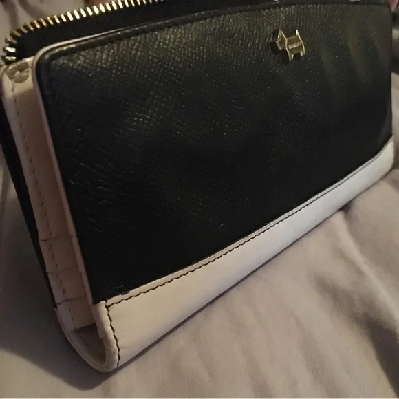 NWOT: RADLEY LONDON BLACK&WHITE LARGE BIFOLD MATINEE  WALLET-PURSE - Picture 6 of 8